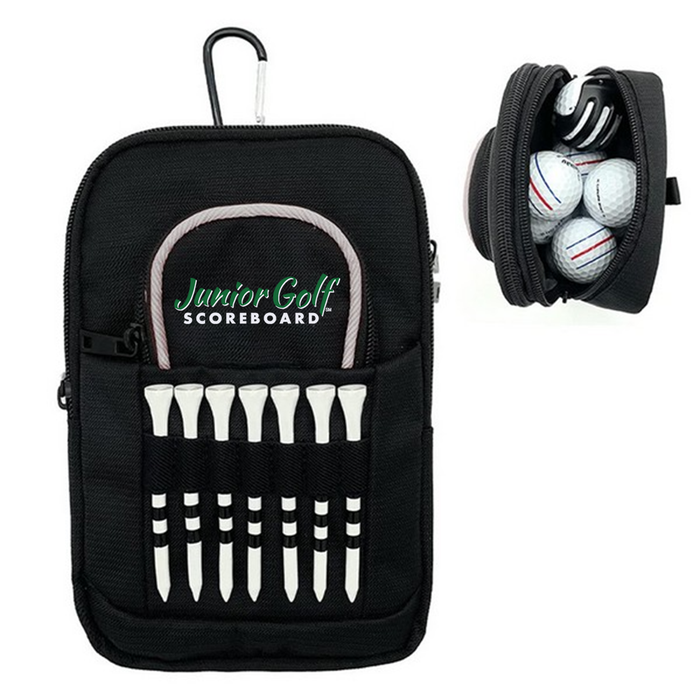 Golf Ball Carrier with Front Tee Holder