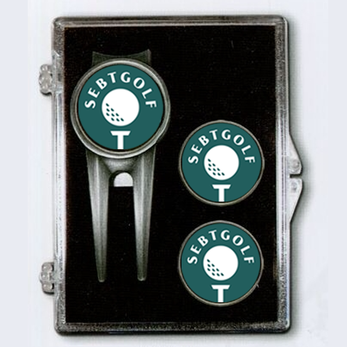 Golf Boss Divot Tool Kit with 3 Ball Markers