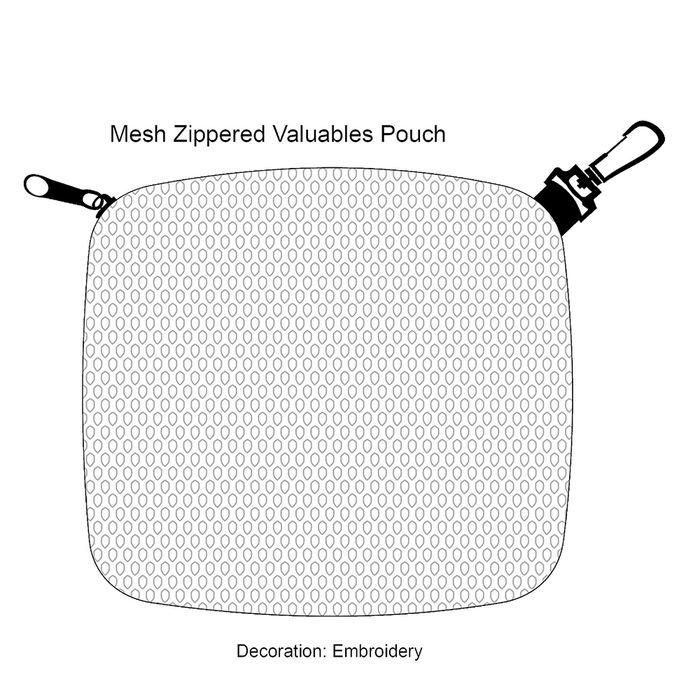 Mesh Zipper Golf Valuable Bag