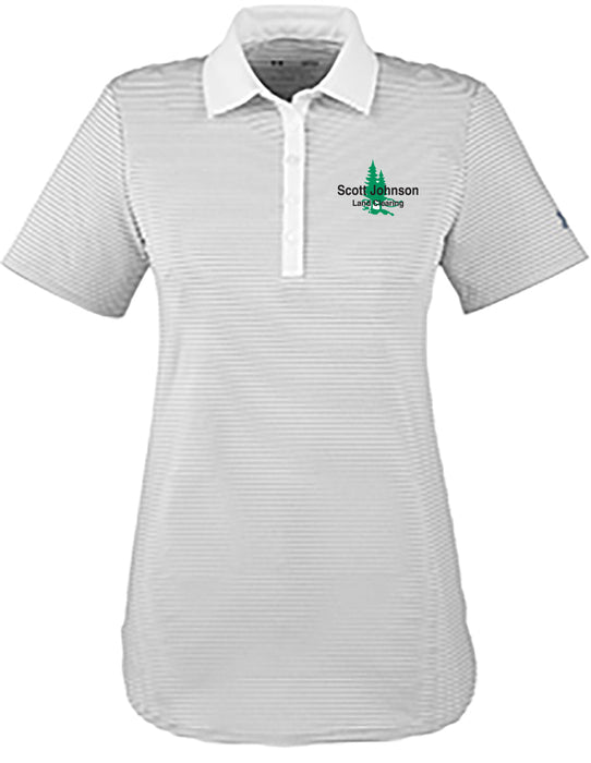 Custom Logo Embroidered Under Armour Ladies' Playoff Stripe Polo