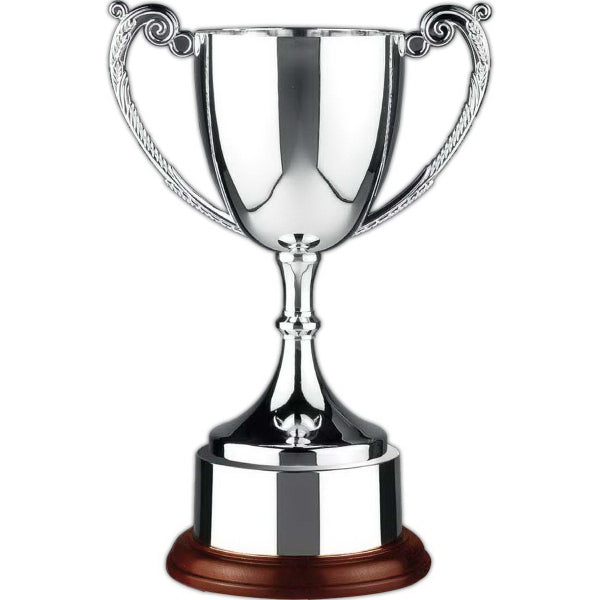 Custom Logo Swatkins Endurance Wide Mouth Cup Award w/ Round Wood Base