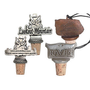 Customized Pewter Golf Wine Stopper with Your Logo-Tournamentshowroom.com
