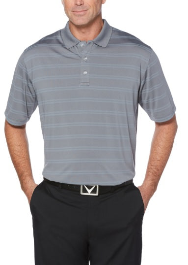 Custom Logo Embroidered Callaway Men's Horizontal Textured Polo Shirt