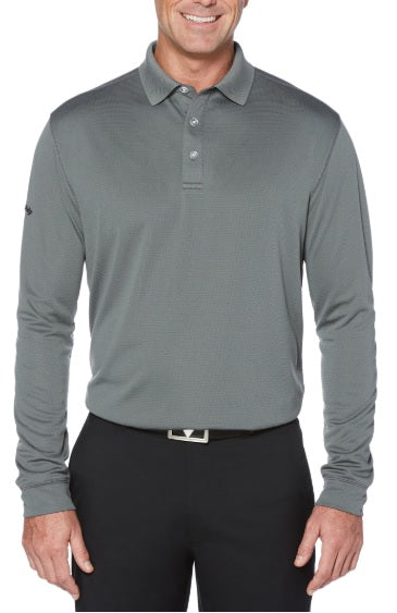 Custom Logo Embroidered Callaway Men's Long Sleeve Core Performance Polo Shirt