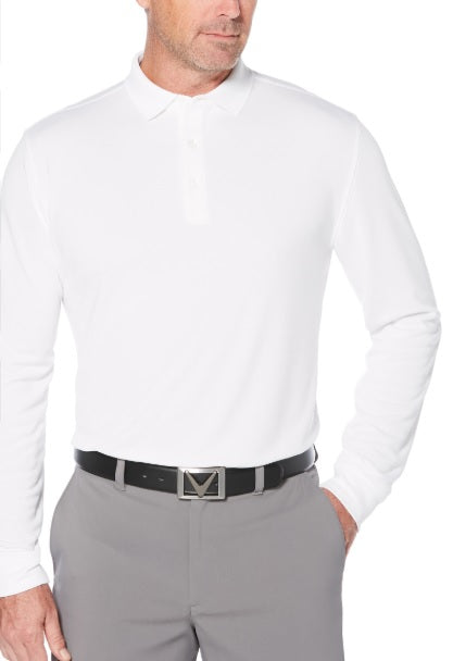 Custom Logo Embroidered Callaway Men's Long Sleeve Core Performance Polo Shirt