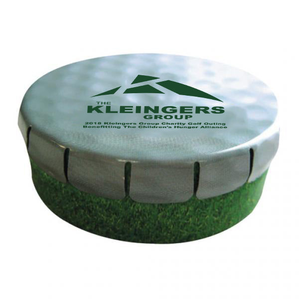 Custom Logo Round Golf Clicking Tin Breath Mints