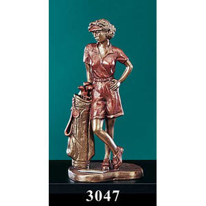 Female Bronzetone Promotional Golf Statues