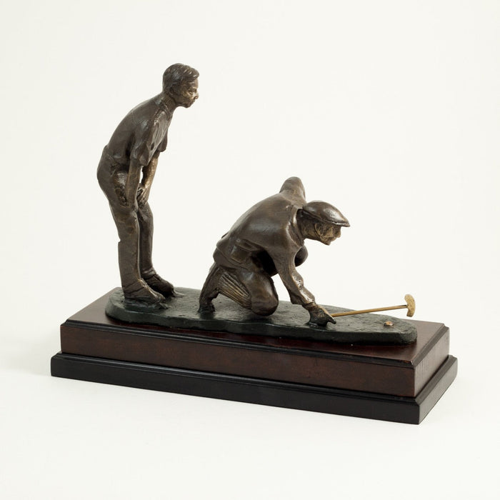 Custom Double Golfers Sculpture Engraved with Your Logo