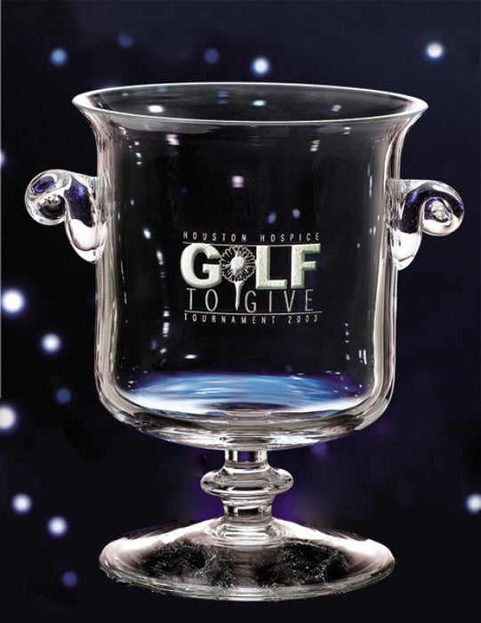Custom Etched Logo Golf Cup Award Crystal