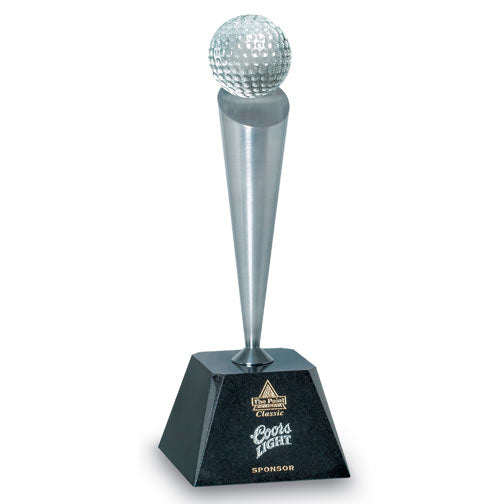 Custom Logo Medium Valhalla Award w/ Golf Ball Topper