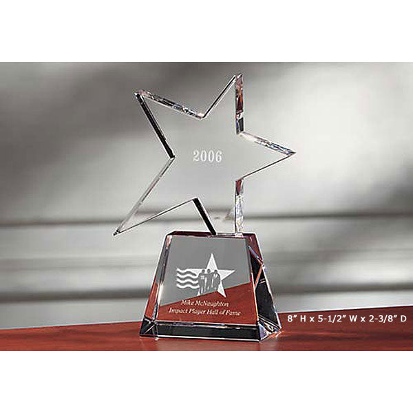 Meteor Optical Crystal Custom Logo Golf Award