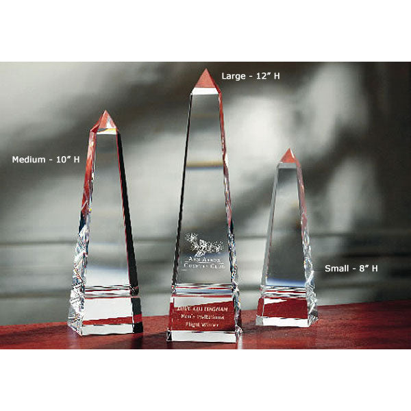Obelisk Optical Crystal Personalized Golf Award
