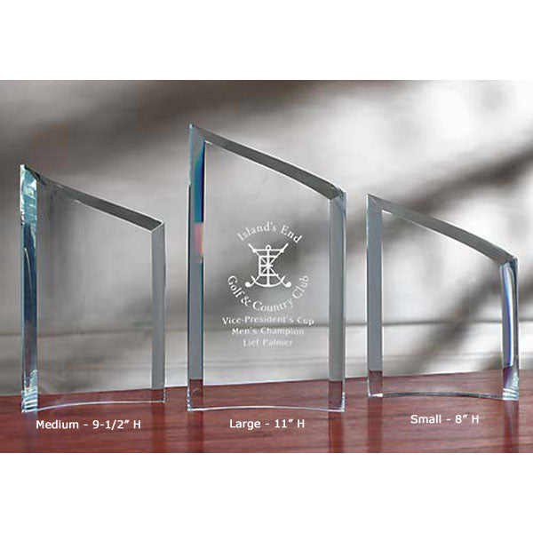 Optical Crystal Clip Personalized Golf Award