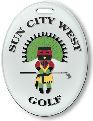 Acrylic Custom Logo Oval Golf Bag Tags