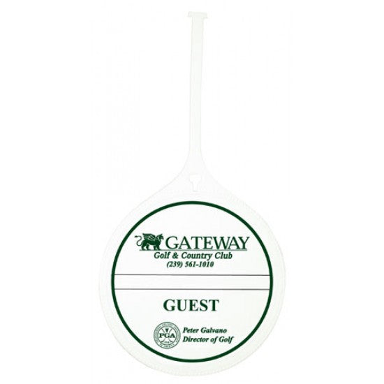 Personalized Round Resort Golf Bag Tag with your Logo