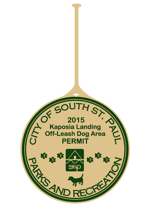 Personalized Round Resort Golf Bag Tag with your Logo