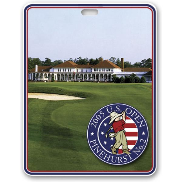 Rectangle Style Full Color Plastic Golf Bag Tag Printed with Your Logo
