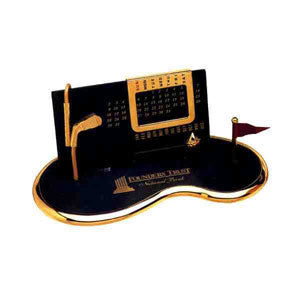 Gold Plated Desk Perpetual Customized Calendar