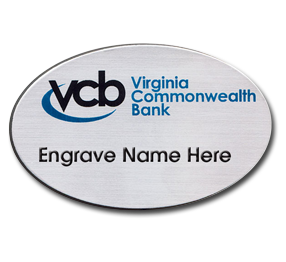 Custom Logo Oval Engraved Name Badge