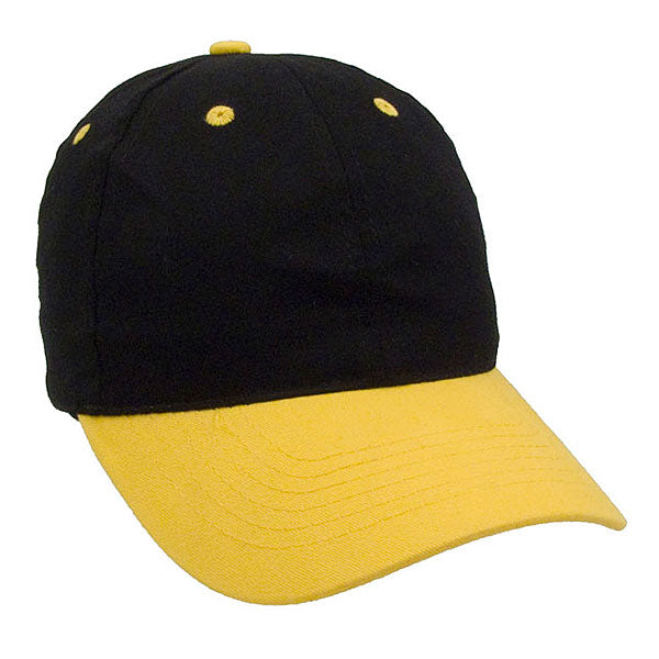 Two Tone Brushed Cotton Twill Golf Cap Embroidered with Your Logo