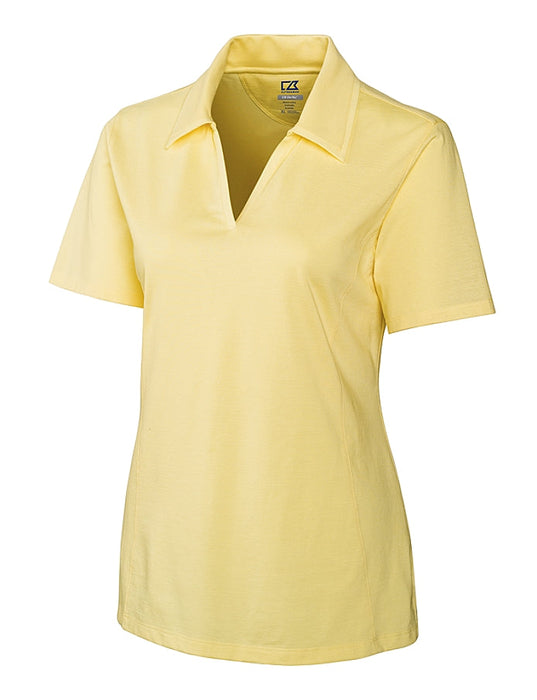 Custom Logo Embroidered Ladies' Cutter & Buck DryTec Medina Tonal Stripe Golf Polo Shirt