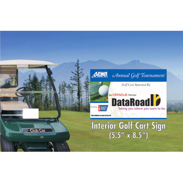 Golf Event Custom Logo Cart Signs 5.5