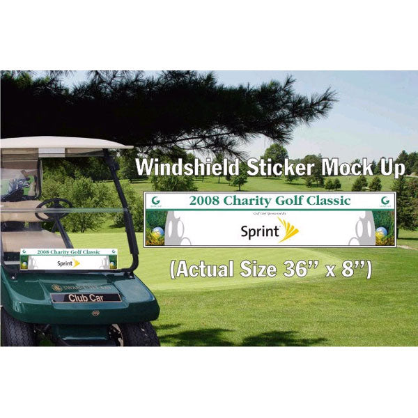 Golf Cart Windshield Sponsor Stickers