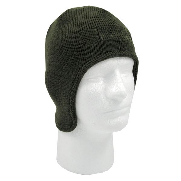 Fleece Lined Acrylic Beanie w/ Flap Embroidered with Your Logo