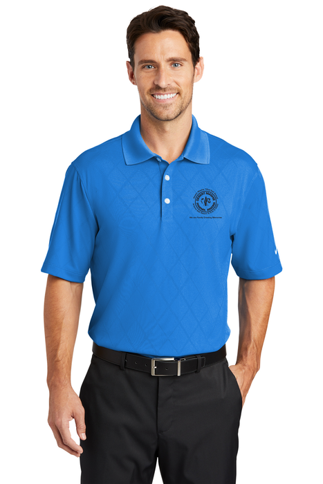 Custom Logo Embroidered Nike Mens Dri-FIT Cross-Over Texture Polo