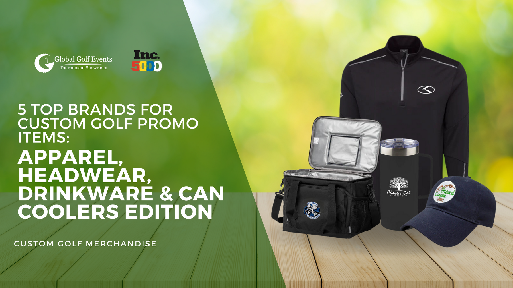 5 Top Brands for Custom Golf Promo Items: Apparel, Headwear, Drinkware &amp; Can Coolers Edition