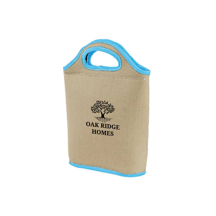 Custom Logo Venti Burlap Neoprene Lunch Bag