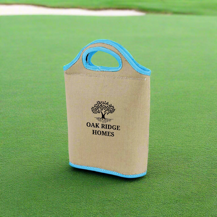 Custom Logo Venti Heathered Jersey Knit Neoprene Lunch Bag
