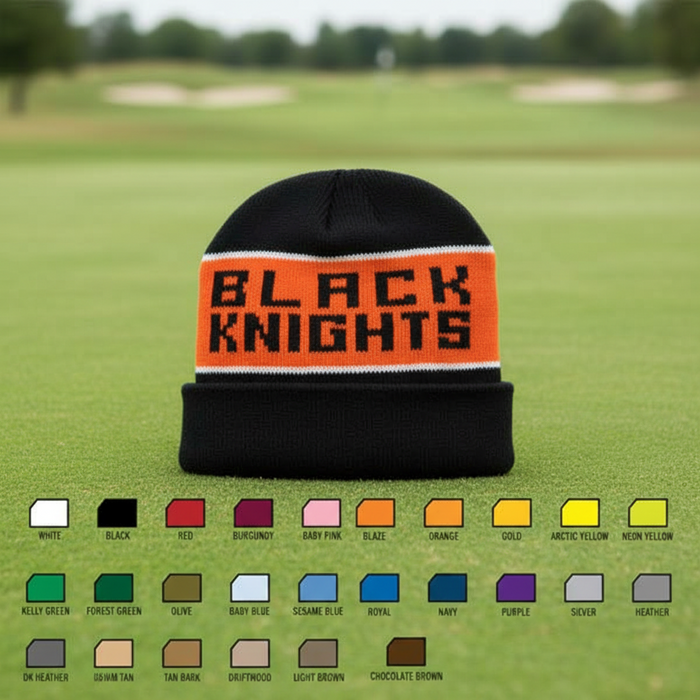 Custom USA Knit-In with Cuff Embroidered with Your Logo - Tournamentshowroom.com