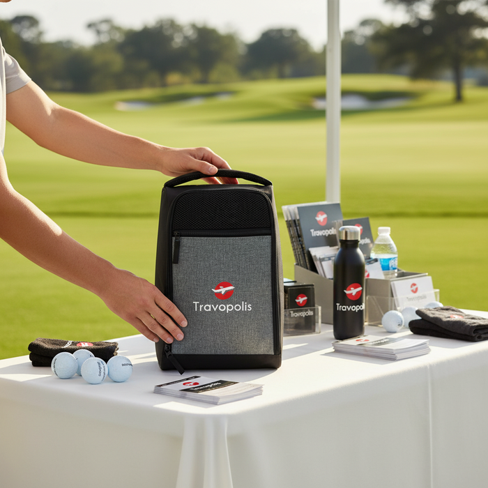 Custom Logo Golf Shoe Bag – Ventilated Compartment