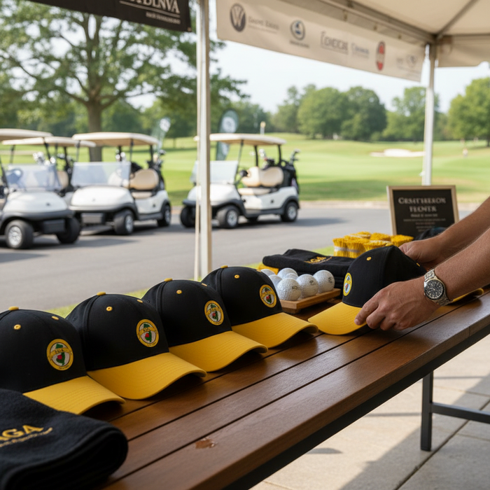 Custom Logo Two Tone Brushed Cotton Twill Golf Cap Embroidered - Tournamentshowroom.com