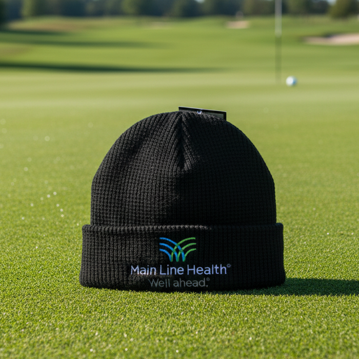 Custom Logo Waffle Knit Cap with Cuff - Tournamentshowroom.com