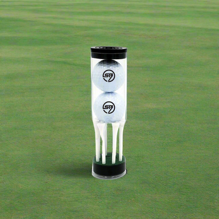 Custom Logo Golf Balls Pack with 2 Balls and Tees