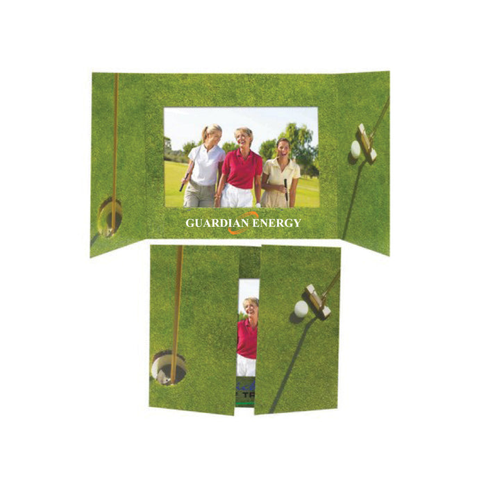 Custom Logo Golf Tri Fold Photo Mount