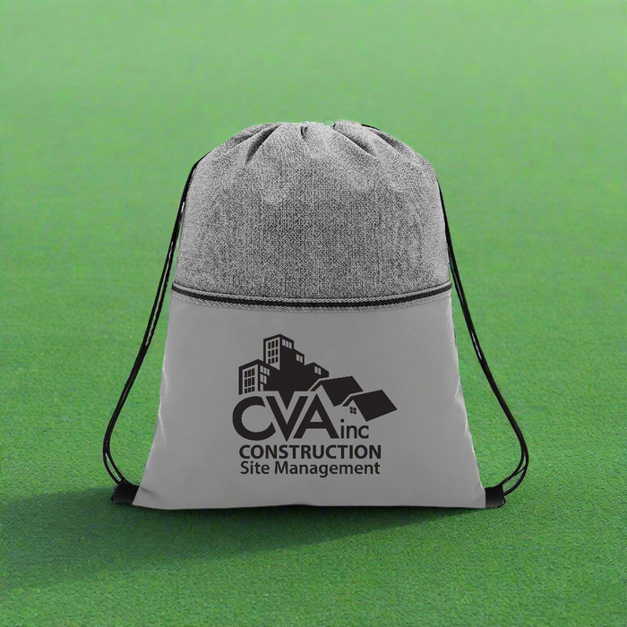 Heathered Golf Drawstring Storage Tote