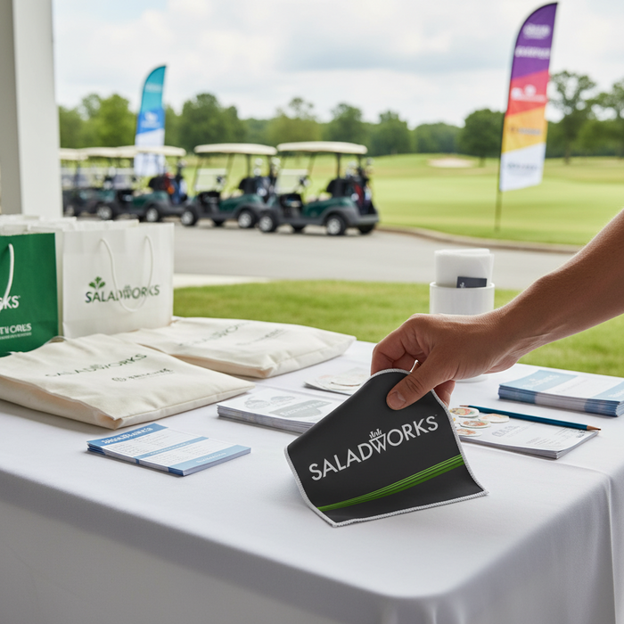Custom Logo Clean Swipe Golf Cloth 5x5 Inch
