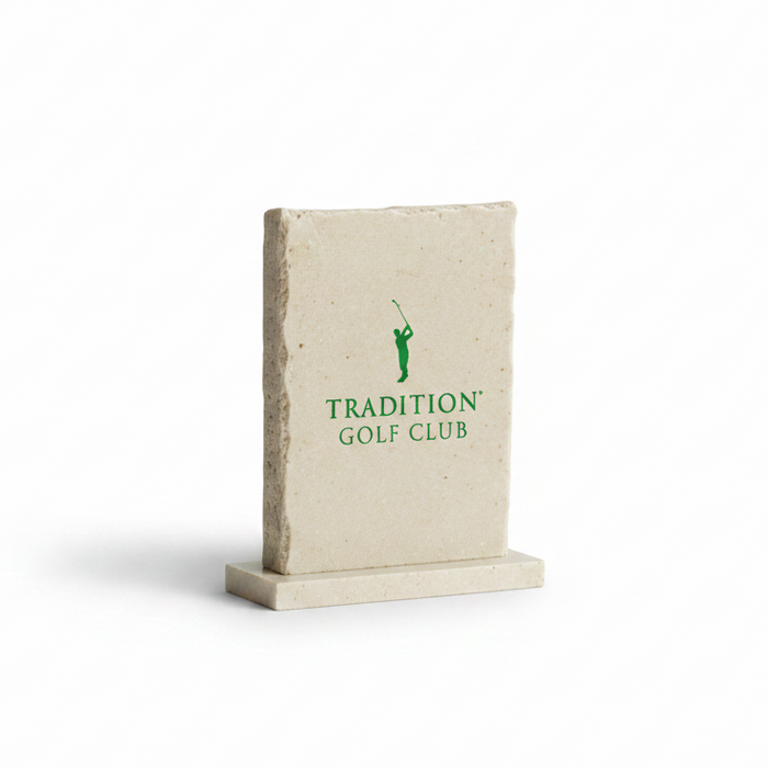 Custom Logo Chiseled Golf Award Laser Engraved Stone Trophy
