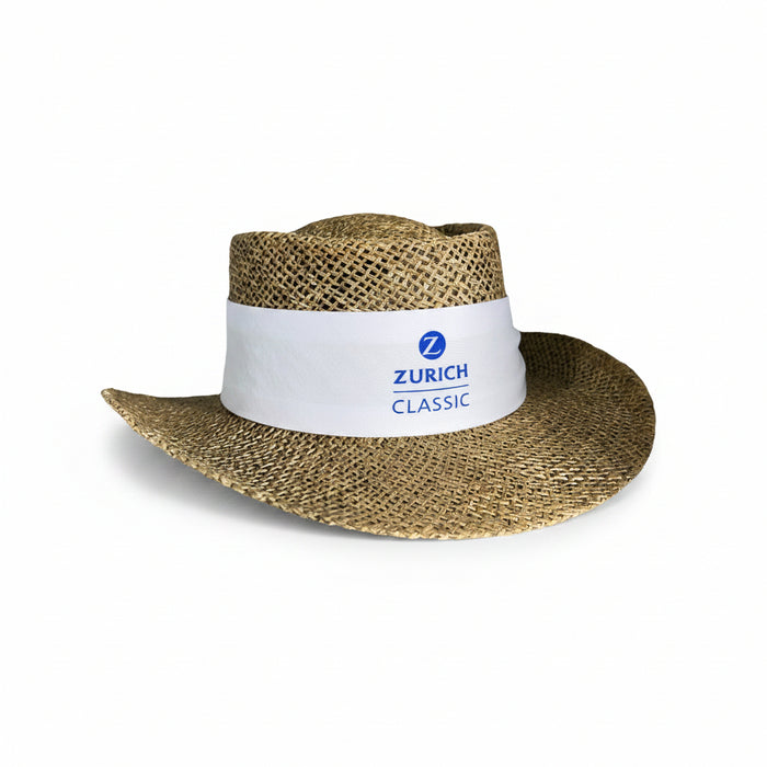 Custom Embroidered Straw Hat Gambler - Tournamentshowroom.com