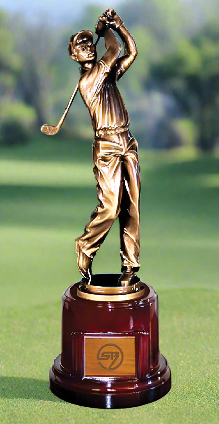 Custom Golfer Action Awards w/ 17" Figure Engraved with Your Logo - Tournamentshowroom.com