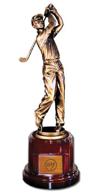 Custom Golfer Action Awards w/ 17" Figure Engraved with Your Logo