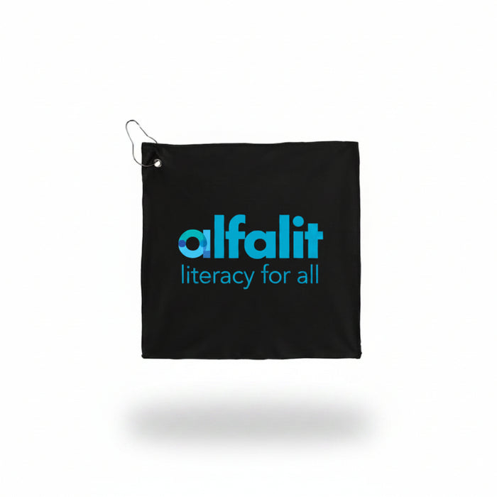 Custom Logo 12" x 12" Recycled 200g Microfiber Towel - Tournamentshowroom.com