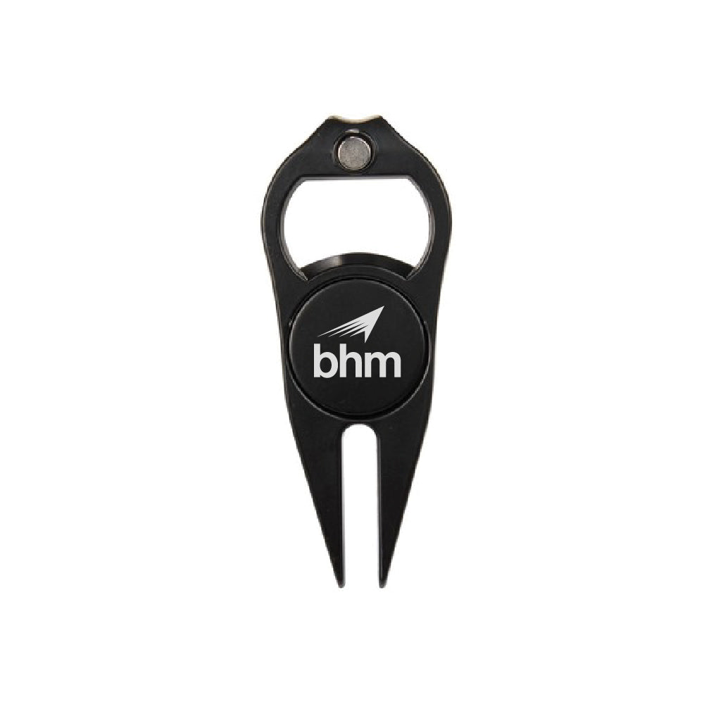 Custom Logo Bottle Opener Divot Tool with Ball Marker - Tournamentshowroom.com