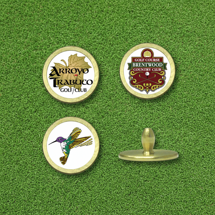 Custom Logo Golf Tour Brass Ball Markers 3/4"