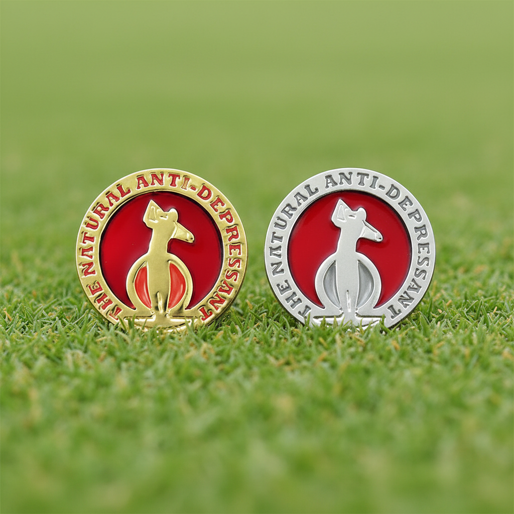 Custom Logo Dual-Sided Metal Golf Ball Marker Die-Struck - Tournamentshowroom.com