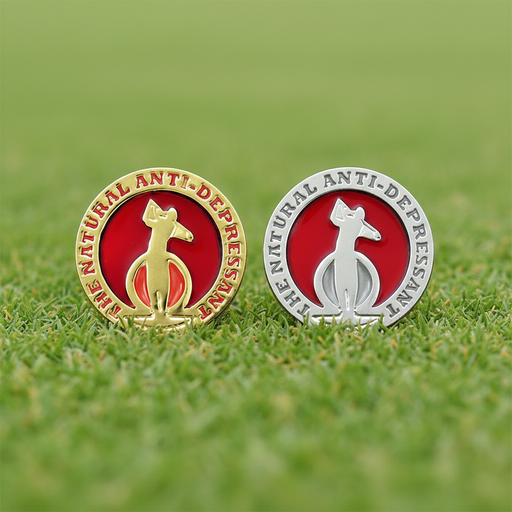 Custom Logo Dual-Sided Metal Golf Ball Marker Die-Struck - Tournamentshowroom.com