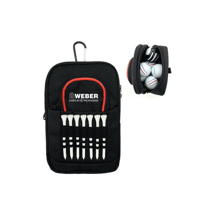 Golf Ball Carrier with Front Tee Holder